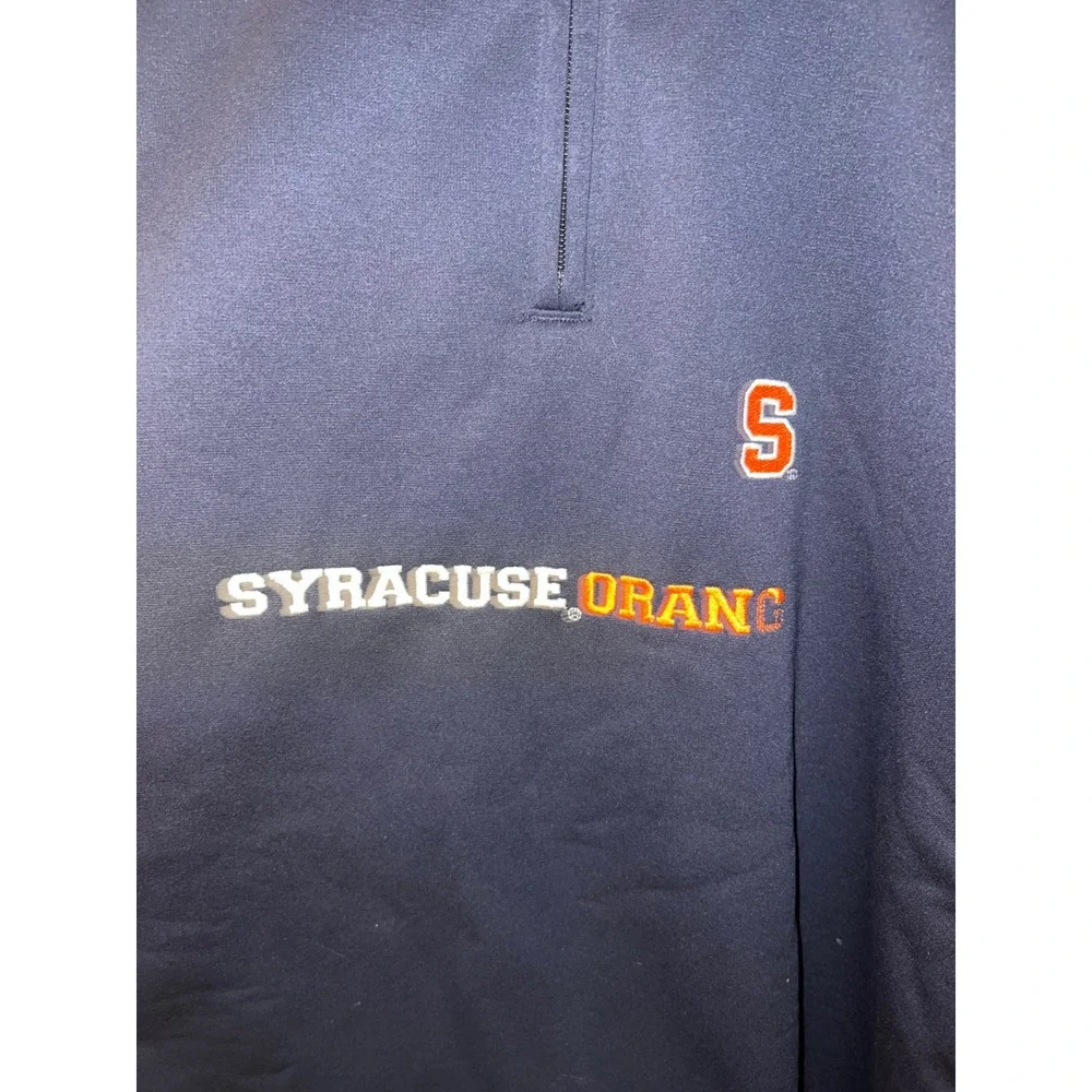 Under Armour Syracuse Orange Quarter Zip Pullover Navy Blue Mens Large LG